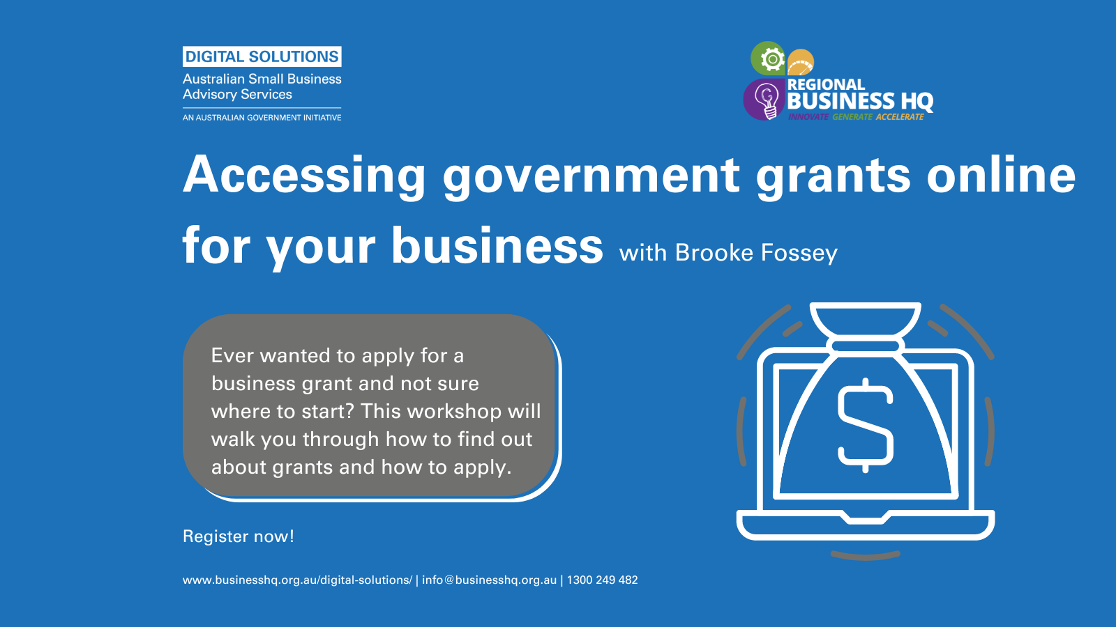 Accessing government grants online for your business Online