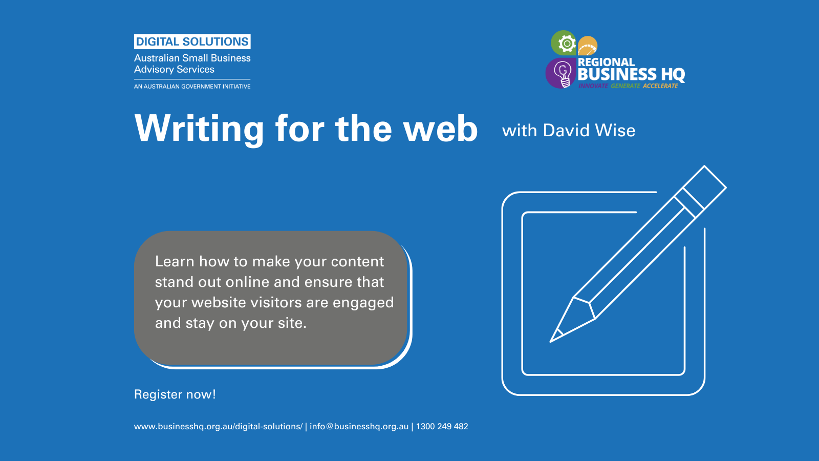 Writing For The Web Online Regional Business HQ   Writing For The Web 